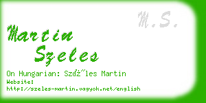 martin szeles business card